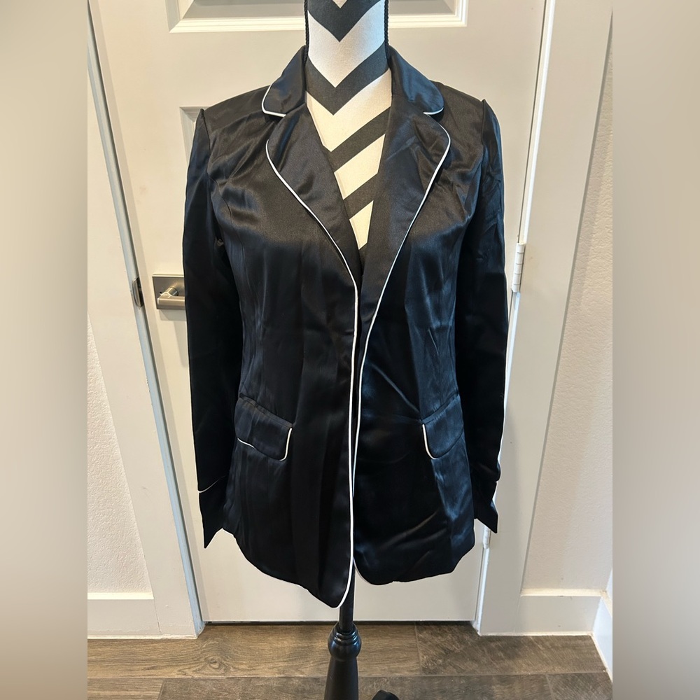 Love Moschino Monochrome Striped Jacket